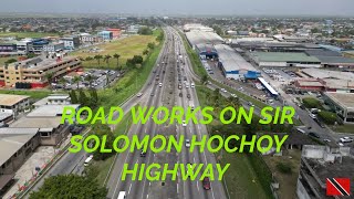 Drone Footage of Major Road works on Sir Solomon Hochoy Highway, Trinidad 2024 | 4K |