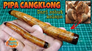 Keren, sabut kelapa ternyata bisa dijadikan pipa cangklong || Pipa Once sabut kelapa