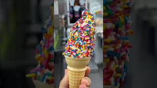 Soft Serve Ice Cream Rolled In Rainbow Sprinkles | ssentertainshorts #shorts #youtubeshorts