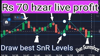 Draw best SNR levels on Mobile | By using Zigzag indicator | quotex support and resistance strategy