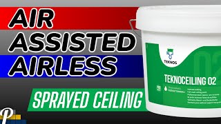 Air Assisted Airless Setup. Spraying a Ceiling