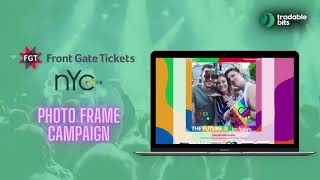 Front Gate Tickets x NYC Pride Photo Frame Campaign for #Pride2020