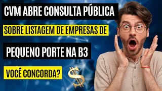 CVM Abre Consulta Pública Sobre Listagem De Empresas De Pequeno Porte Na B3