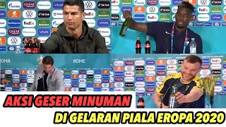 Viral Tren Geser Menggeser Botol Minuman di Piala Eropa 2020 | Aksi Ronaldo dan Pemain Bola Lainnya