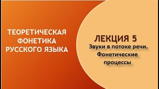 Звуки в потоке речи  Фонетические процессы