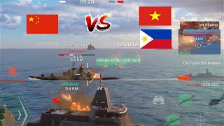 ❌Modern Warships | China vs Vietnam and Philippines (Notice: this video contains multiple languages)