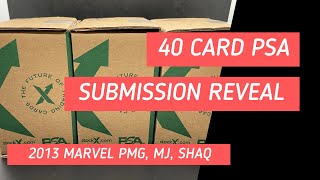 40 Card PSA Submission Reveal - 2013 Marvel PMG, Basketball MJ, Shaq