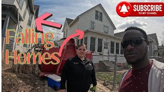 A community with Decaying Houses in America