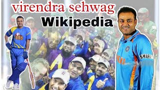 INDIAN CRICKETER VIRENDRA SEHWAG WIKIPEDIA/VIRENDRA SEHWAG BIOGRAPHY, first cricket career life