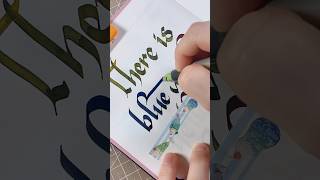 Starry Starry Night~💙✨🧡 #calligraphy #art #timelapse #handwriting #shorts