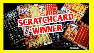 ..NICE...SCRATCHCARD GAME...RED HOT 7S...£100 BONUS..CASH BOLT..HOT £50s..CLASSIC