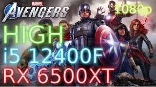 RX 6500 XT + i5 12400F - Marvel's Avengers - High - 1080p