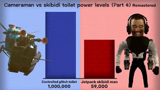 Cameraman VS Skibidi toilets (Power levels) Part 4 Remastered