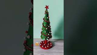 Christmas Tree Craft Idea 🌲 #short #firstshortvideo #youtubeshortvideo #firstyoutubeshortvideo