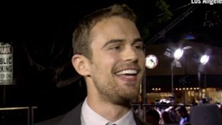 Theo James Meets His Doll