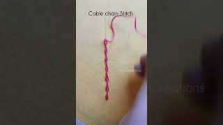 Cable Chain Stitch// Hand embroidery designs