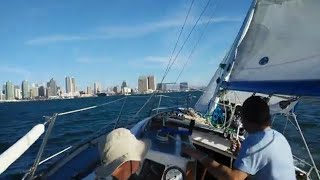 maiden voyage of ranger 33 "class action" in san diego bay.    december 7, 2017