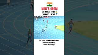 Men's 400m 🚀🔥| Asian junior athletics championships 2024 #athletics #trackandfield #indianathletics