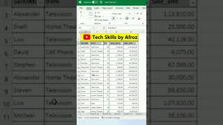 Filter Trick in Excel | Excel tricks | Excel Shortcut | Excel tutoring #shorts #youtubeshorts