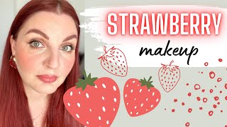 🍓STRAWBERRY MAKEUP LOOK 🍓 делаю клубничный макияж,пробую очередной иакияжный тэг #strawberrymakeup