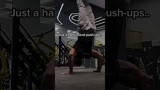 Not just handstand pushup💀#calisthenic #onearmhandstand#planche#short#@dronavarun#streetworkoutindia