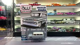 Auto World Muscle Trucks 1966 Chevy Suburban Gray White 1:64