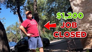 CLOSING a $1200 Pressure Washing estimate IN PERSON | Live In Person Estimates