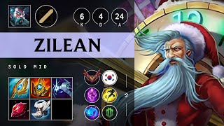 Zilean Mid vs Aurora: Killing spree - KR Grandmaster Patch 14.22