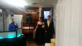 Scile and Dustin's wedding party introduction......