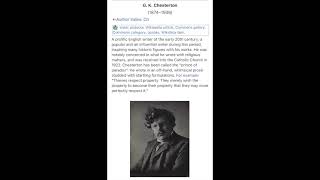 G K Chesterton  - On Running after One's Hat