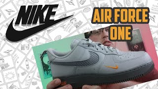 Unboxing Nike Air Force 1 '07 LV8 J22, Silver/Grey one trainers / Sneakers