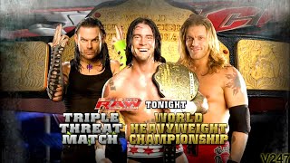 CM Punk vs Jeff Hardy vs Edge RAW 6/15/2009 Highlights