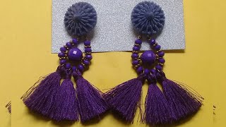 Simple Daily Wear Earrings At Home / Girls Fancy Daily Wear & Party Wear Earrings Making At home