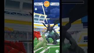 Playing Mega Raid in #Zekrom pokemon the defeat best battle   #pokemongo #short