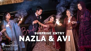 NAZLA & AVI | WEDDING RECEPTION | SURPRISE BRIDAL ENTRY | DHAKA | CINEMATOGRAPHY BY DREAM WEAVER