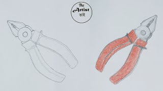 How to Draw Pliers Step by Step.