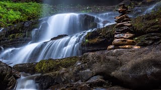 Serene Cascading Waterfall | 6 Hours | Sounds For Sleeping