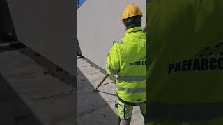 Precast concrete wall installation