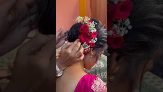 Real flowers hairstyle decoration for bridal #shorts #ytshorts #shortfeed #flowers  #shortviral