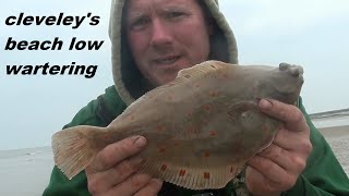 low water fishing on Cleveley's beach