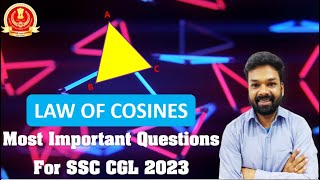 Law of Cosines - Important for SSC CGL 2023