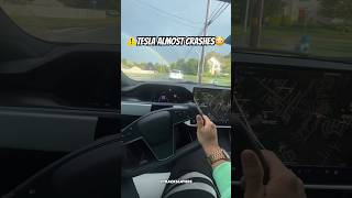 ⚠️Tesla Almost Sends it into unsuspecting vehicle 😳