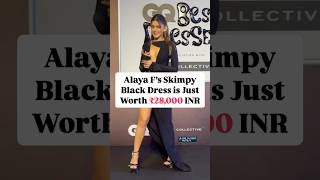 Alaya F’s Skimpy Black Dress in Just ₹28000 | Alaya F Outfit Decode #alayaf #shorts