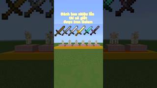 Đánh bao nhiêu lần thì sẽ giết được Iron Golem #minecraft #xuhuong #shorts