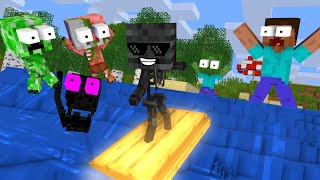 Monster School : FUNNIEST SURFING CHALLENGE - Minecraft Animation