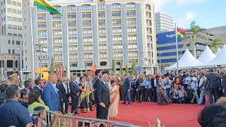 Ceremony for the inauguration of Sir Aneerood Jugnauth Statue in Port Louis 🇲🇺