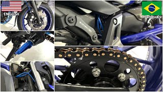 MT07 520 CHAIN/SPROCKETS, STEEL BRAKE LINES & MORE! NEW TREATS FOR THE 1-OF-A-KIND JUDITH 💙!