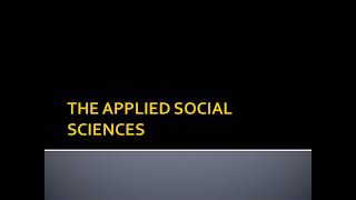 Functions of Applied Social Sciences