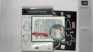 Stampin’ Up! Christmas Friends Happy Holidays Card Tutorial #diy #papercrafting #patternedpaper