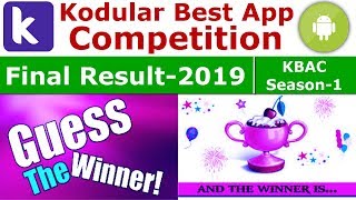 Winners of Kodular best App Competition 2019 | KBAC Season-1 | #kodular